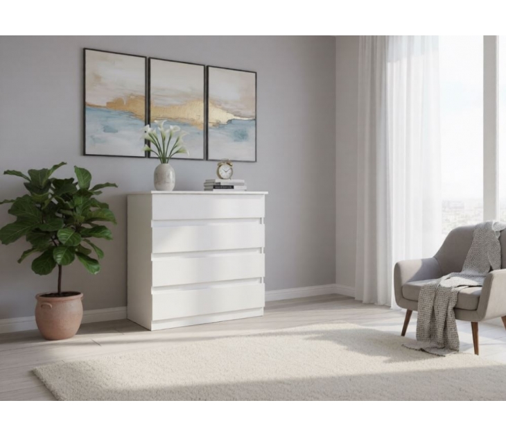 Комод Стандарт 7, ЛДСП Белый с тиснением , ЛДСП Белый с тиснением , УД-К, 00050716