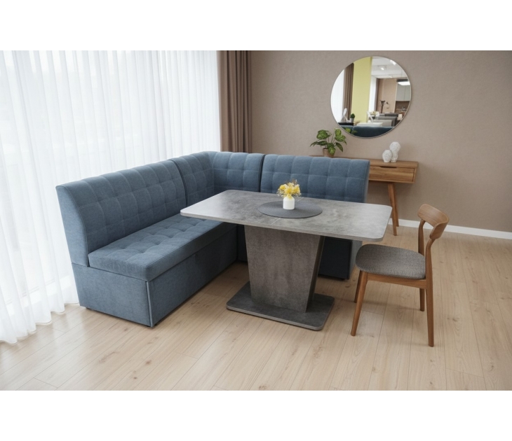 Диван угловой Премиум раскладной (EVA-32 темно-серый (велюр)), Перспективное, Наполнитель ППУ