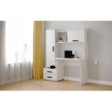 Стол компьютерный Квартет-9, ЛДСП Белый с тиснением Древесные поры, ЛДСП Белый с тиснением Древесные поры Стол компьютерный Квартет-9, ЛДСП Белый с тиснением Древесные поры, ЛДСП Белый с тиснением Древесные поры