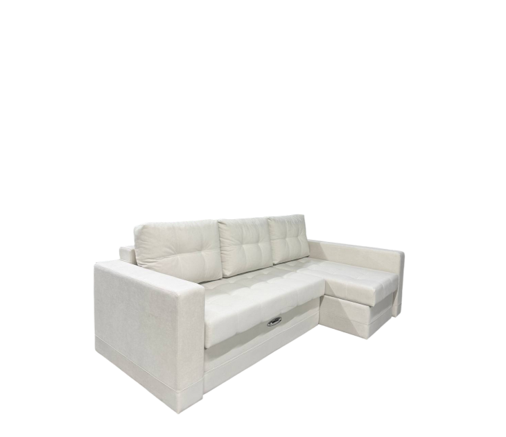 Диван угловой Мадрид на НПБ квадрат с утяжкой без багета (Велюр Teddy 001 белоснеж), УД-М, Наполнитель НПБ Диван угловой Мадрид на НПБ квадрат с утяжкой без багета (Велюр Teddy 001 белоснеж), УД-М, Наполнитель НПБ