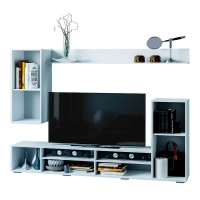 Гостиная Диамант (ЛДСП Белый + МДФ Белый глянец)