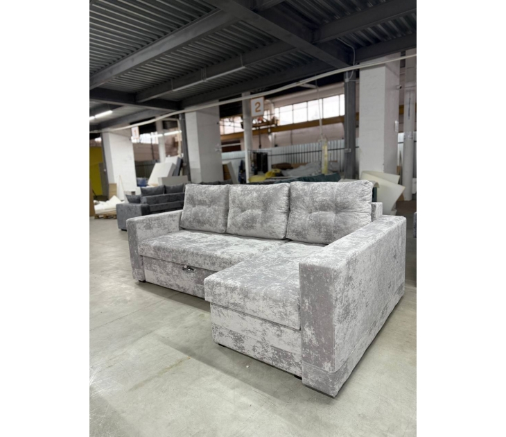 Диван угловой Мадрид на НПБ квадрат с утяжкой с багетом венге (Велюр OWN-12 серый), УД-М, Наполнитель Пружинный блок Диван угловой Мадрид на НПБ квадрат с утяжкой с багетом венге (Велюр OWN-12 серый), УД-М, Наполнитель Пружинный блок