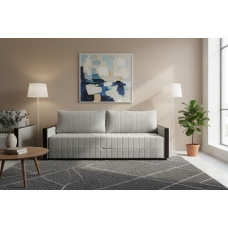 Диван Аргус с узкими подлокотниками с багетом стежка полосы багет Венге (Teddy-022 серо-лиловый (велюр)+ Teddy-022 серо-лиловый (велюр)), Наполнитель НПБ, УД-М, 00054515