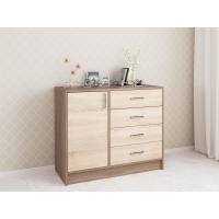 Комод Катрин-6 (ЛДСП Ясень шимо тёмный + ЛДСП Дуб сонома)