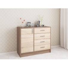 Комод Катрин-6 (ЛДСП Ясень шимо тёмный + ЛДСП Дуб сонома)