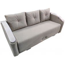 Диван Монако-2 НПБ с багетом венге (Велюр ZERO-26 бежевый), УД-М, Наполнитель НПБ