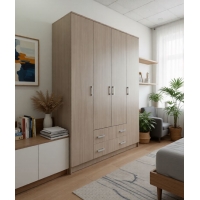 Спальный гарнитур Леон Шкаф 4-створчатый , ЛДСП Ясень шимо светлый, ЛДСП Ясень шимо светлый, УД-К, 00045670 Спальный гарнитур Леон Шкаф 4-створчатый , ЛДСП Ясень шимо светлый, ЛДСП Ясень шимо светлый, УД-К, 00045670