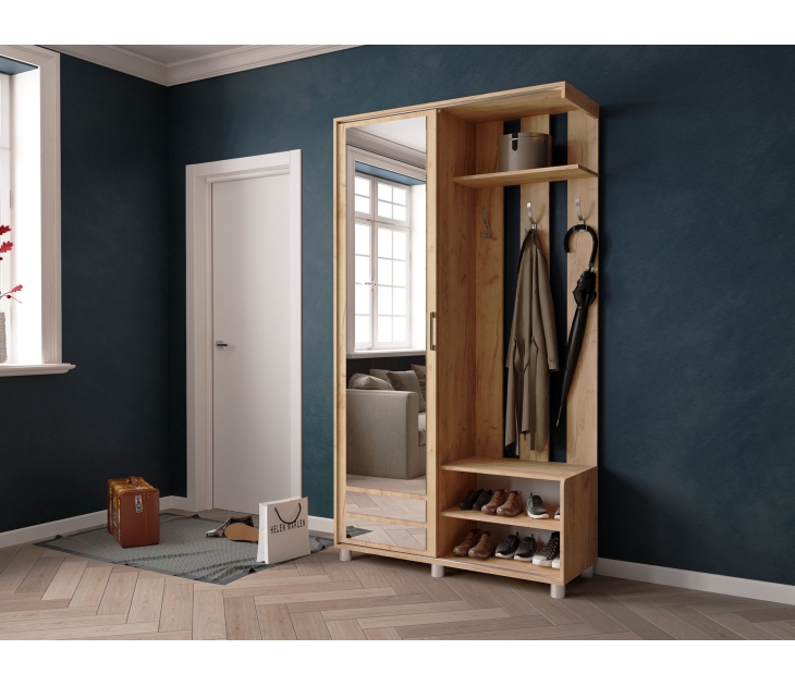 Прихожая Ларго-2 (ЛДСП Крафт золотой + ЛДСП Крафт золотой)