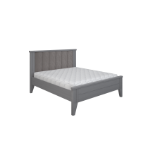 Кровать Верона с мягким изголовьем (Серая Эмаль + Велюр Velutto 12 серый)