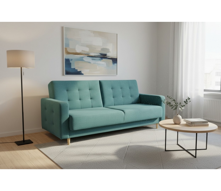 Диван Торонто (RS-29 бирюзовый (велюр)), УД-М, Наполнитель НПБ