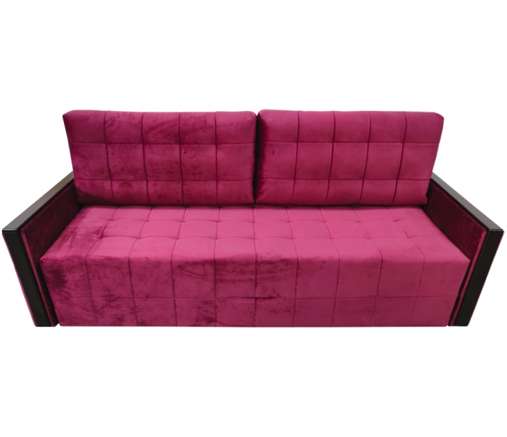 Диван прямой Аргус с узкими подлокотниками с багетом стежка квадрат (Наполнитель - Независимый пружинный блок)