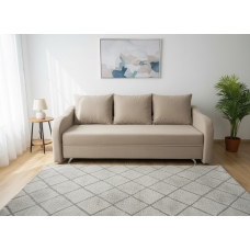 Диван Анталия НПБ (EVE-21 бежевый (велюр)+ EVE-21 бежевый (велюр)), Наполнитель Пружинный блок , УД-М, 00055458