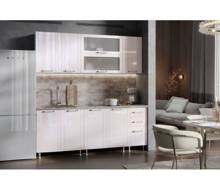 Кухня Валенсия 2,0 м, ЛДСП Белый, УД-К, 00049530