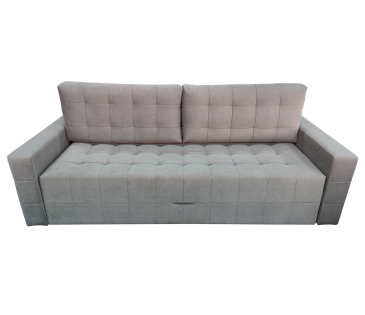 Диван Аргус с широкими подлокотниками без багета стежка квадрат (EL-7B/Лира 5 графит (велюр)), УД-М, Наполнитель НПБ