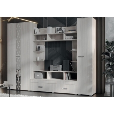 Гостиная Медина ЛДСП, ЛДСП Ясень белый, ЛДСП Ясень белый, УД-К, 00030783 Гостиная Медина ЛДСП, ЛДСП Ясень белый, ЛДСП Ясень белый, УД-К, 00030783