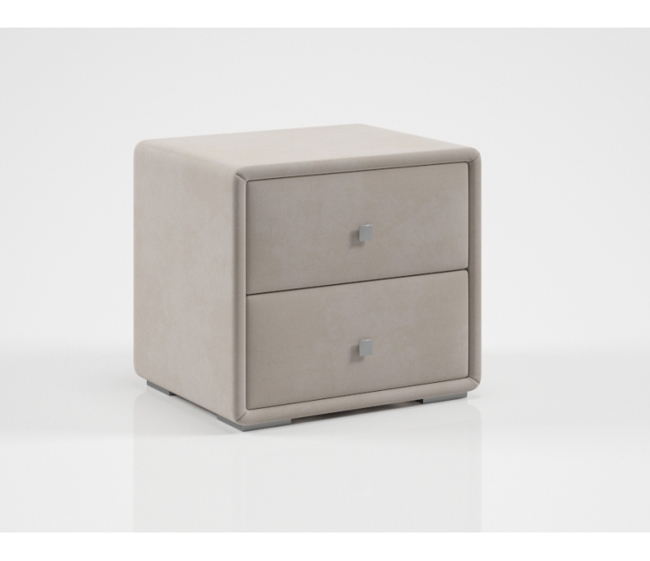 Тумба прикроватная Твист, Микровелюр античный бежевый, Мелодия сна, 00054648