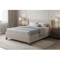 Кровать Лорен с подъемным механизмом, Микровелюр античный бежевый, Мелодия сна, 00054829