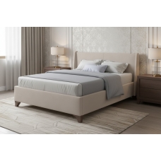 Кровать Лорен с подъемным механизмом, Микровелюр античный бежевый, Мелодия сна, 00054829