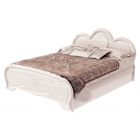 Спальный гарнитур кровать Филадельфия КР-03 (ЛДСП Белый + МДФ  Белый бриллиант)