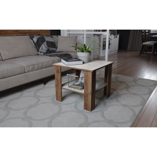 Журнальный стол Консул-9 (ЛДСП Крафт табачный + ЛДСП Крафт Белый)