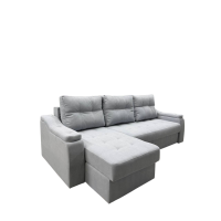 Диван угловой Каир (Велюр EVA-9 серый), УД-М, Наполнитель НПБ