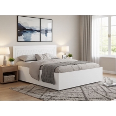 Спальный гарнитур София NEW Кровать основание ДСП, ЛДСП Ясень белый, МДФ Белое дерево TF 11 IE-BD-55 (Стандарт), УД-К, 00033467