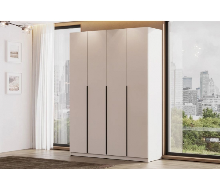 Лагос Шкаф 4-створчатый 1,6 м, ЛДСП Кашемир, ЛДСП Кашемир, УД-К, 00050317