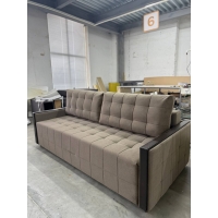 Диван Аргус с узкими подлокотниками с багетом стежка квадрат (EL-20 коричневый (велюр)), УД-М, Наполнитель НПБ Диван Аргус с узкими подлокотниками с багетом стежка квадрат (EL-20 коричневый (велюр)), УД-М, Наполнитель НПБ