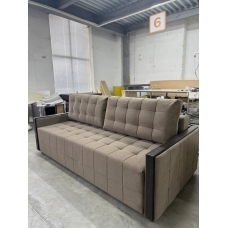 Диван Аргус с узкими подлокотниками с багетом стежка квадрат (EL-20 коричневый (велюр)), УД-М, Наполнитель НПБ Диван Аргус с узкими подлокотниками с багетом стежка квадрат (EL-20 коричневый (велюр)), УД-М, Наполнитель НПБ