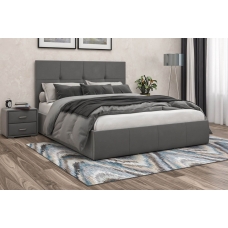 Кровать Твист с подъемным механизмом, Микровелюр приглушенно-серый, Мелодия сна, 00054836 Кровать Твист с подъемным механизмом, Микровелюр приглушенно-серый, Мелодия сна, 00054836