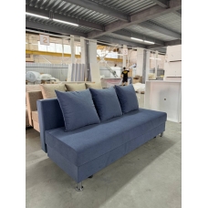 Диван Барселона на НПБ без боковых подушек  (Вельвет EL-10B синий), УД-М, Наполнитель НПБ