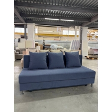 Диван Барселона на НПБ без боковых подушек  (Вельвет EL-10B синий), УД-М, Наполнитель НПБ
