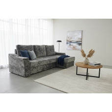 Диван угловой Каир (OWN-8 серый (велюр с краш эффектом)), УД-М, Наполнитель НПБ