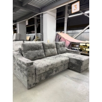 Диван угловой Каир (OWN-8 серый (велюр с краш эффектом)), УД-М, Наполнитель НПБ Диван угловой Каир (OWN-8 серый (велюр с краш эффектом)), УД-М, Наполнитель НПБ