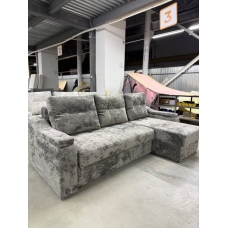 Диван угловой Каир (OWN-8 серый (велюр с краш эффектом)), УД-М, Наполнитель НПБ