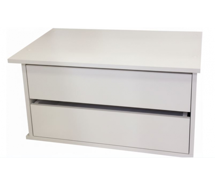 Лагос Модуль 500  с двумя ящиками, ЛДСП Белый, ЛДСП Белый, УД-К, 00055118