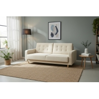 Диван Торонто (Велюр бежевый RS-3), УД-М, Наполнитель НПБ Диван Торонто (Велюр бежевый RS-3), УД-М, Наполнитель НПБ