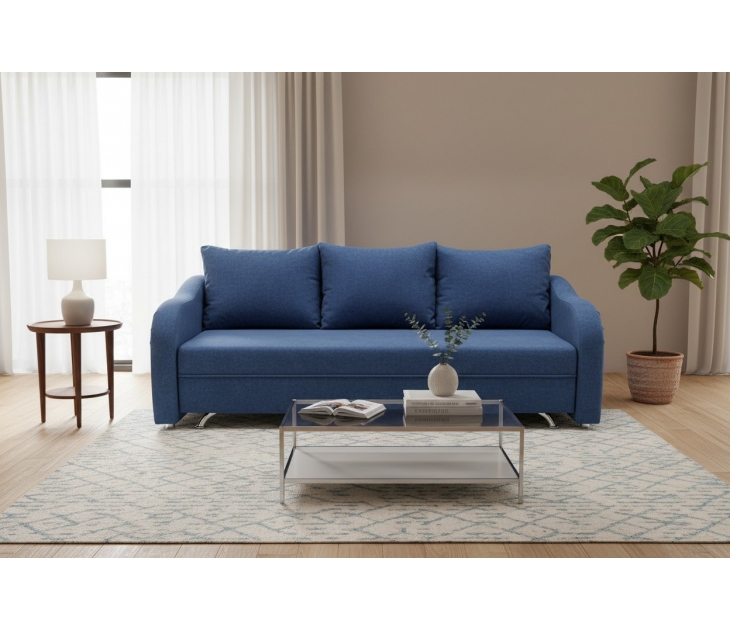 Диван Анталия НПБ (RS-30 синий (велюр)+ RS-30 синий (велюр)), Наполнитель НПБ, УД-М, 00037919