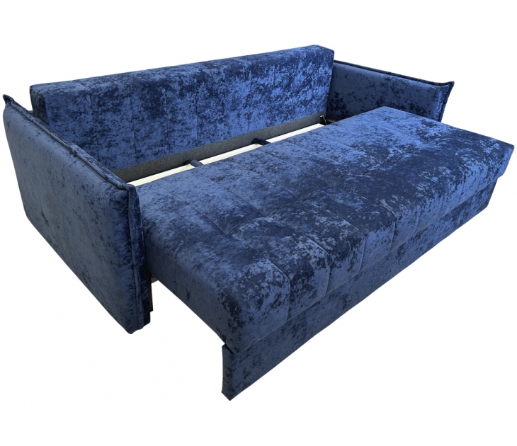 Диван Малибу (Велюр Краш 2 синий), Квартет, Наполнитель НПБ