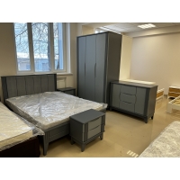 Спальный гарнитур Верона Комод, Массив сосны (серый), Шпон дуба (серый), Боринское, 00034649 Спальный гарнитур Верона Комод, Массив сосны (серый), Шпон дуба (серый), Боринское, 00034649